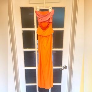 Super Cute Orange And Pink Dress